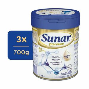 3x SUNAR Mlieko pokračovacie Premium 2 700 g vyobraziť