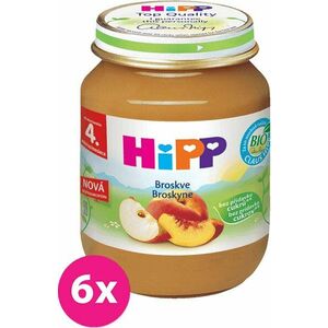 6x HiPP broskvový (125 g) - ovocný příkrm vyobraziť