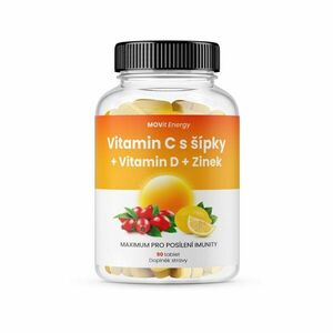 Vitamín C 1200 mg so šípkami + Vitamín D + Zinok PREMIUM MOVit Energy 90 tabliet vyobraziť