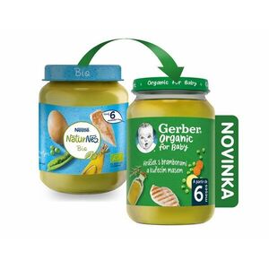 GERBER Organic detský príkrm hrášok so zemiakmi a kuracím mäsom 190 g​ vyobraziť