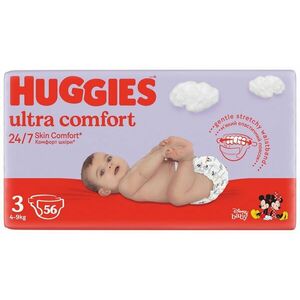 HUGGIES® Plienky jednorazové Ultra Comfort Jumbo 3 (4-9 kg), 56 ks vyobraziť