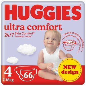 HUGGIES® Plienky jednorázové Ultra Comfort Mega 4 (7-18 kg) 66 ks vyobraziť