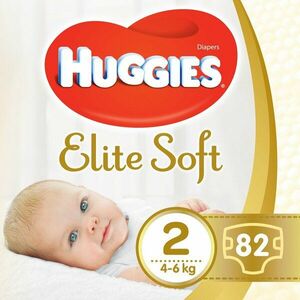 HUGGIES® Elite Soft Plienky jednorázové 2 (4-6 kg) 82 ks vyobraziť