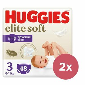 2x HUGGIES® Elite Soft Pants Nohavičky plienkové jednorázové 3 (6-11 kg) 48 ks vyobraziť