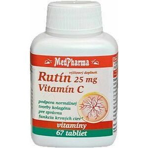 Medpharma Rutín 25mg + Vitamín C, 67tbl vyobraziť