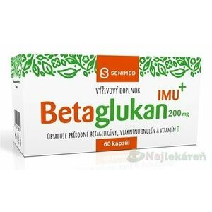 SENIMED Betaglukan 200 mg IMU + s vlákninou a vitamínom D, 60 ks vyobraziť
