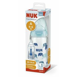 NUK FC+ Fľaša sklenená s kontrolou teploty 240 ml - modrá vyobraziť