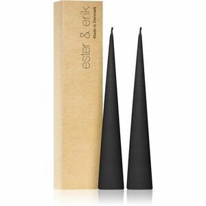 ester & erik cone candles raw black (no. 75) dekoratívna sviečka 2x25 cm vyobraziť