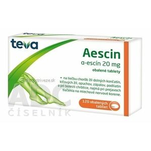 AESCIN Teva tbl obd 20 mg (blis.PVC/Al) 1x120 ks vyobraziť