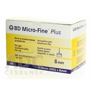 BD MICRO FINE PEN NEEDLE 30G - ihly do aplikátorov inzulínu (0, 30 x 8 mm) 1x100 ks vyobraziť