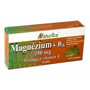 Naturica MAGNEZIUM 250 mg+B6+Ginkgo+vitamín E tbl 1x30 ks vyobraziť