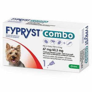 FYPRYST combo spot-on 67 mg/60, 3 mg malé psy 2-10 kg 1x0, 67 ml vyobraziť