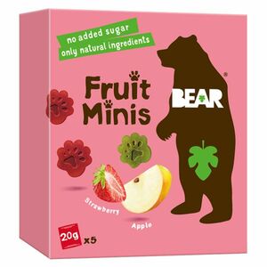 BEAR Ovocné minis jahodové a jablčné 5 x 20 g vyobraziť