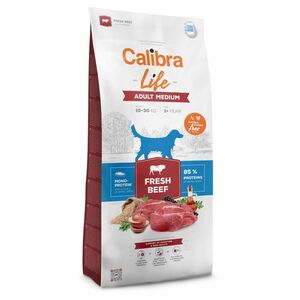 CALIBRA Life Fresh Beef Adult Medium granuly pre psov 1 ks, Hmotnosť balenia: 12 kg vyobraziť