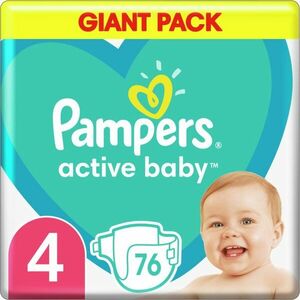 Pampers Active Baby Size 4 jednorazové plienky 9-14 kg 76 ks vyobraziť