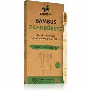 Pandoo Bamboo Toothbrush bambusová zubná kefka Medium Soft 4 ks vyobraziť