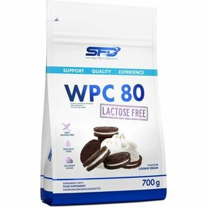 SFD Nutrition WPC 80 Lactose Free srvátkový proteín bez laktózy príchuť Cookie Cream 700 g vyobraziť