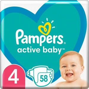 Pampers Active Baby Size 4 jednorazové plienky 9-14 kg 58 ks vyobraziť