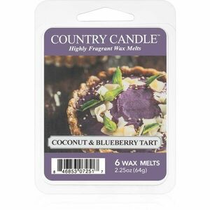 Country Candle Coconut & Blueberry Tart vosk do aromalampy 64 g vyobraziť