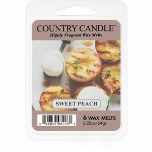Country Candle Sweet Peach vosk do aromalampy 64 g vyobraziť