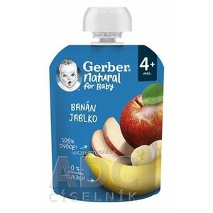 Gerber Natural Kapsička Banán a jablko ovocná desiata (od ukonč. 4. mesiaca) 1x90 g vyobraziť