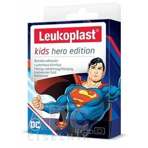LEUKOPLAST KIDS HERO SUPERMAN náplasť na rany, 2 veľkosti 1x12 ks vyobraziť