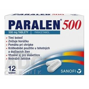 PARALEN 500 tbl 500 mg (blis.Al/PVC) 1x12 ks vyobraziť