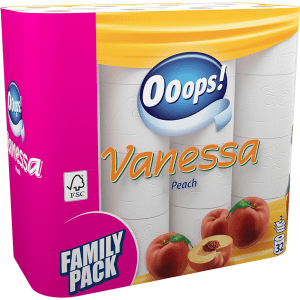 Ooops Vanessa Peach toaletný papier 3vrst. 32ks vyobraziť