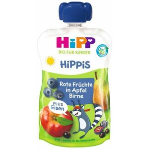 HiPP BIO HiPPiS Jablko-Hruška-Červené ovocie + železo 100 g, od 1 roka vyobraziť
