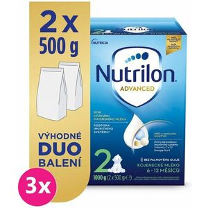 3x NUTRILON 2 Advanced následné dojčenské mlieko 1 kg, 6+ vyobraziť