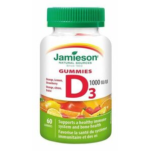 Jamieson Vitamín D3 1000 IU na imunitu 60 želatínové pastilky vyobraziť