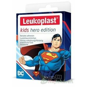 LEUKOPLAST KIDS HERO SUPERMAN náplasť na rany, 2 veľkosti 12 ks vyobraziť