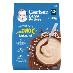 GERBER Cereal mliečna kaša dobrú noc kakaová od ukonč. 10. mesiaca 230 g vyobraziť