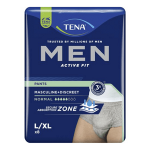 TENA Men pants normal grey L/XL pánske inkontinenčné spodné prádlo sivé 8 ks vyobraziť
