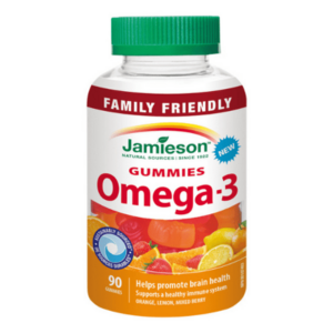 JAMIESON Omega-3 gummies želatínové pastilky mix ovocných príchutí 90 ks vyobraziť