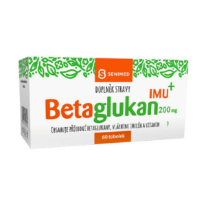 SENIMED Betaglukan 200 mg IMU+ s vlákninou a vitamínom D 60 kapsúl vyobraziť