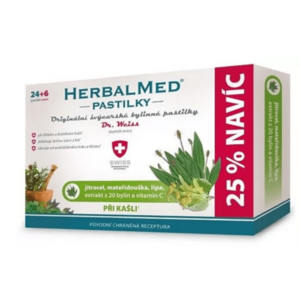 DR. WEISS HerbalMed skorocel + materina dúška + lipa + vitamín C 24+6 pastiliek vyobraziť