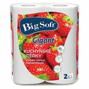 BIG SOFT Kuchynské utierky Gigant 2-vrstvové 2 rolky vyobraziť