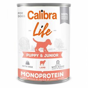 CALIBRA Life konzerva Puppy&Junior Lamb&rice pre šteňatá 400 g vyobraziť
