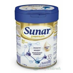 Sunar Premium 3 mliečna výživa v prášku pre malé deti od 12. mesiaca 700g vyobraziť