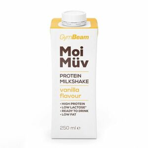 MoiMüv Protein Milkshake - GymBeam, vanilka, 250 ml vyobraziť