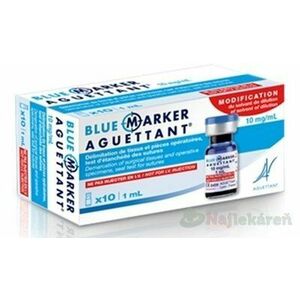 BLUE MARKER AGUETTANT 10 mg/mL roztok na označenie operovaných tkanív a vzoriek 10x1 ml vyobraziť