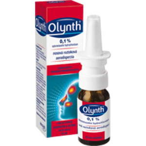 Olynth 0, 1 % nosová roztoková aerodisperzia na liečbu nádchy u dospelých a detí od 6 rokov, 10 ml vyobraziť