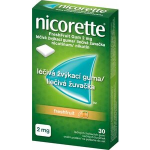 Nicorette ® FreshFruit Gum 2mg, liečivé žuvačky 30 ks vyobraziť