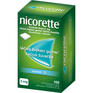 Nicorette Icemint Gum 2mg liečivé žuvačky 105 ks vyobraziť