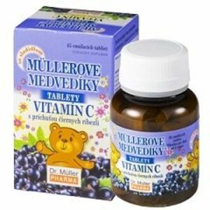 Dr.Muller Müllerove medvedíky® s príchuťou čiernych ríbezlí a vitamínom C 45 tabliet vyobraziť