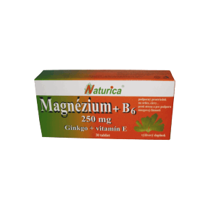 Naturica MAGNEZIUM 250 mg+B6+Ginkgo+vitamín E 30 tabliet vyobraziť