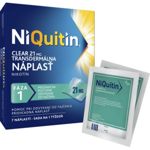 Niquitin Clear 21 mg Transdermálna náplasť 7 ks vyobraziť