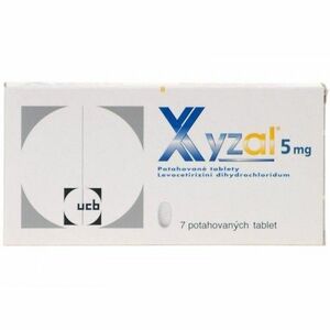 Xyzal flm 5 mg 7 tabliet vyobraziť