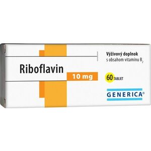 Generica Riboflavin 10 mg 60 tabliet vyobraziť